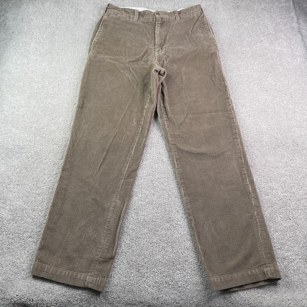 Vintage Gap‎ Pants Mens 34x34 Brown Clean Cut Wide Wale Corduroy Cords Y2K
